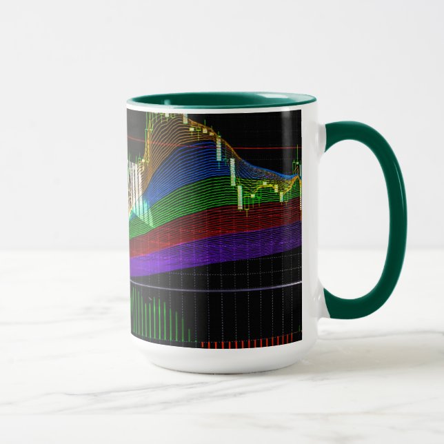 Mug С & indicateur "arc-en-ciel" en noir (Droite)