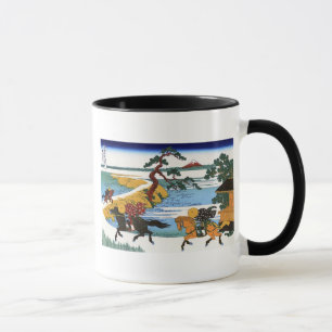 Mug 隅 田 川 関 屋 の 里,  Voir le Mont Fuji depuis la rivièr
