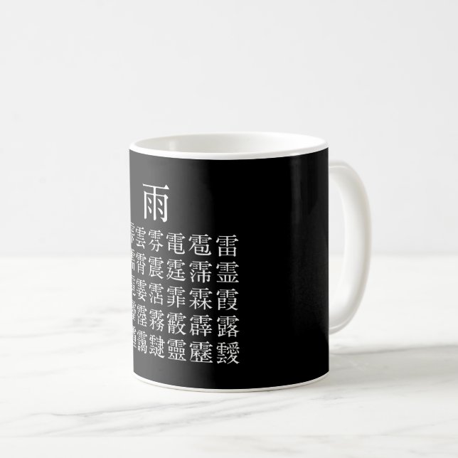 MUG 雨 と 雨 冠 の 漢 字 (Devant droit)