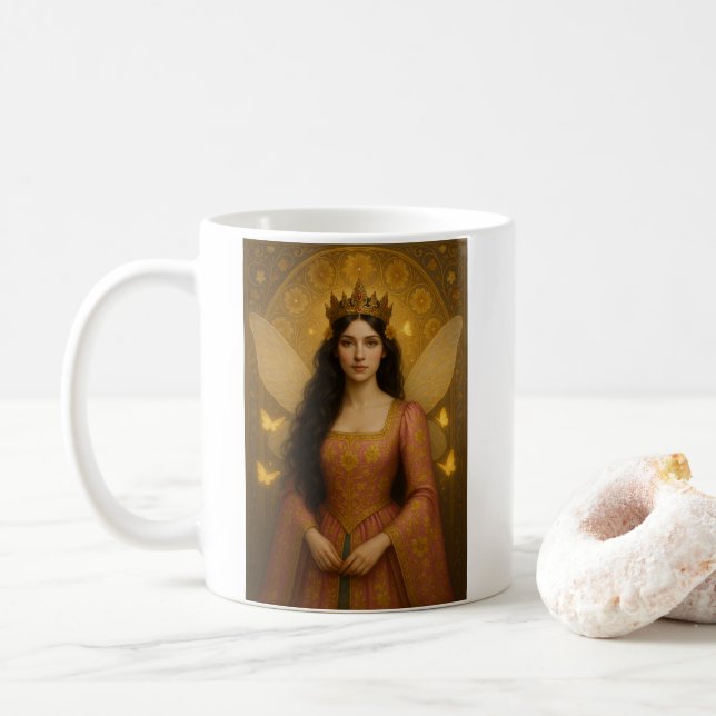 Mug 005_A fairy princess in rose pink. (Avec donut)