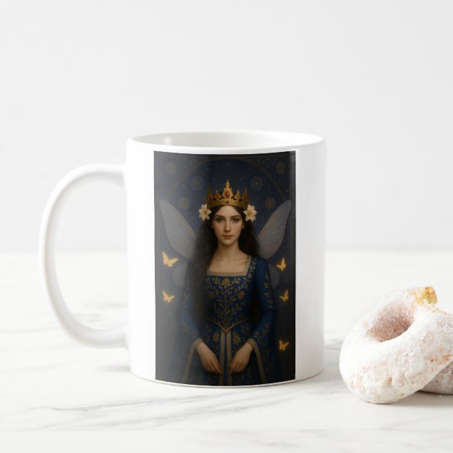 Mug 006_A fairy princess in royal blue. (Avec donut)