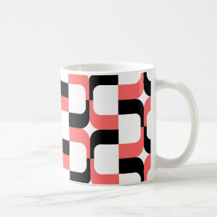Mug 020614 - Rose noir et tropical sur blanc