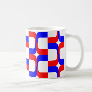 Mug 020614 - Rouge et bleu sur blanc