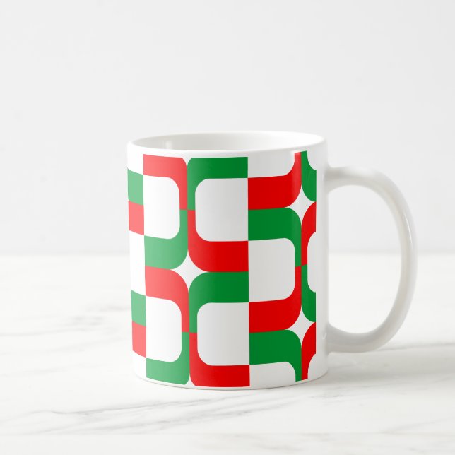 Mug 020614 - Rouge et vert sur blanc (Droite)