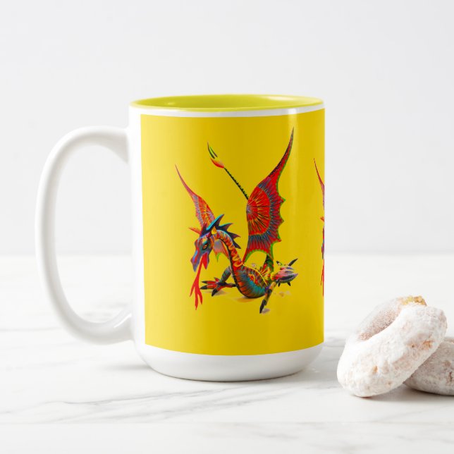 Mug - 083 - Dragon Rouge (Avec donut)