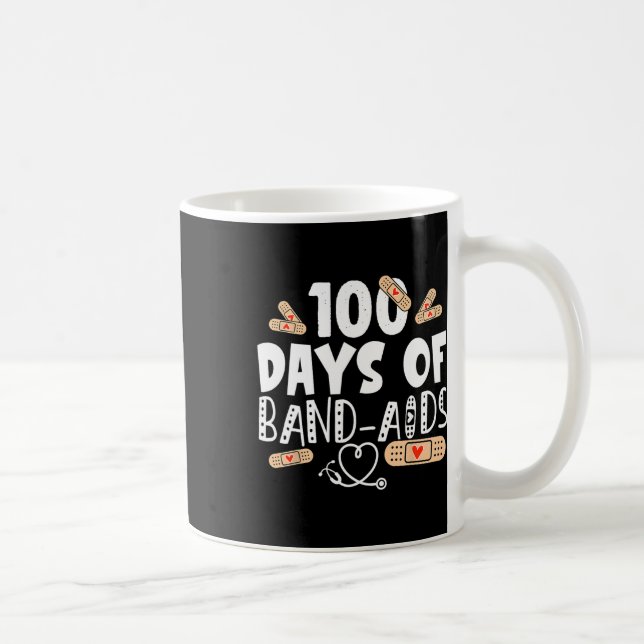 Mug 100 jours d'aide-bande - infirmière scolaire 100 j (Droite)