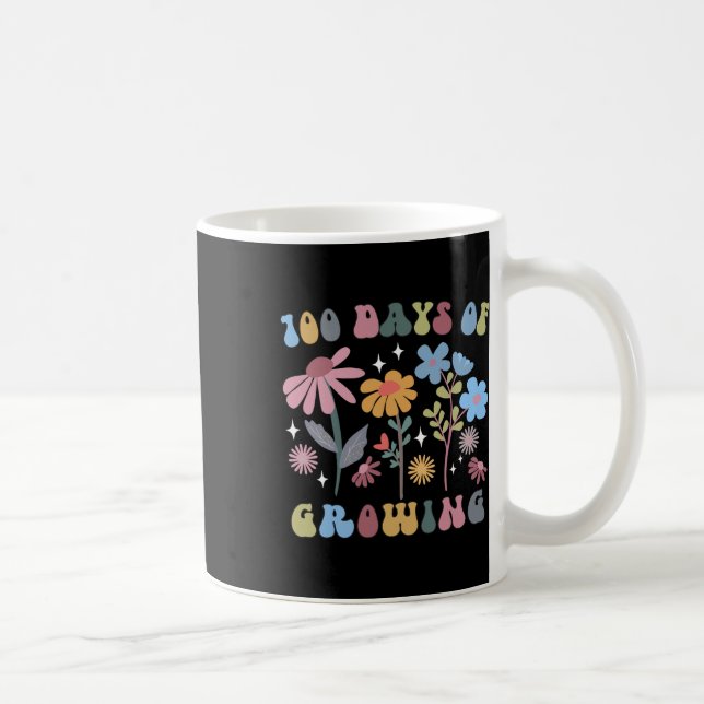 Mug 100 Jours De Croissance Fleur Retro Boho 100E Jour (Droite)