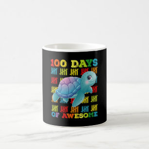 Mug 100 jours de tortue incroyable 100e jour d'école