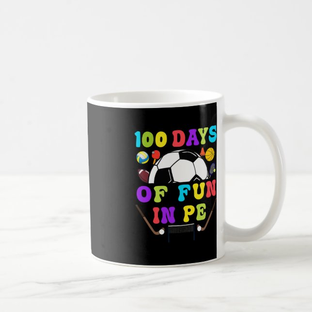 Mug 100 Jours D'École PE Enseignant Gym Coach Phys Ed  (Droite)