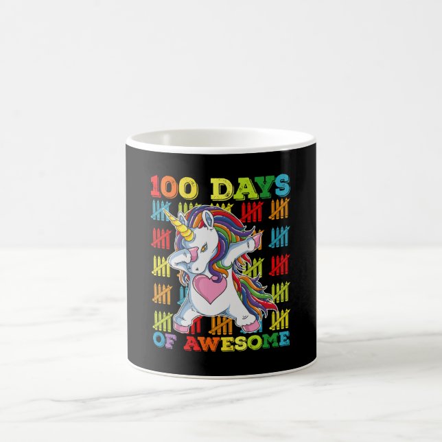 Mug 100 Jours D'Une Impressionnante Unicorne 100ème Jo (Centre)