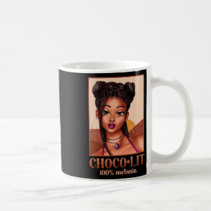 Mug 100% Melanin Girl Woman Black History Mois Junete