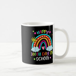 Mug 100e jour d'école arc-en-ciel Joyeux 100 jours plu