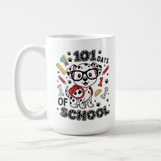 Mug 101 Days of School Cute Dog Back to School (Gauche)