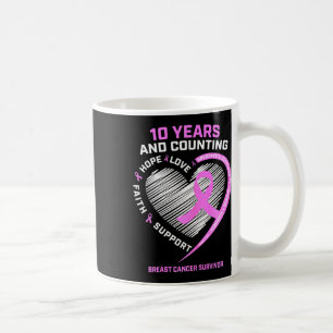 Mug 10 Ans Cancer Du Sein Les Cadeaux De Survivant Pou