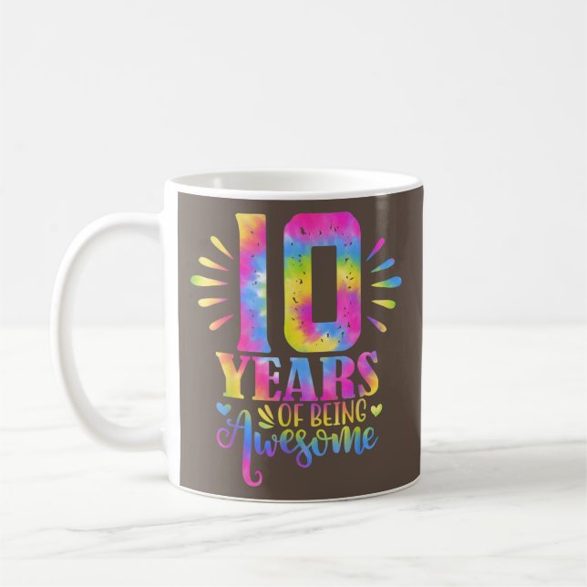 Mug 10 ans d'être génial 10e anniversaire fille  (Gauche)