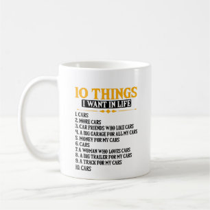 Mug 10 Choses Que Je Veux Dans Ma Fête des pères De