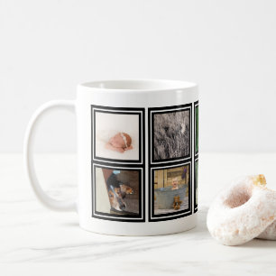 Mug 10 famille moderne faite sur commande du collage  