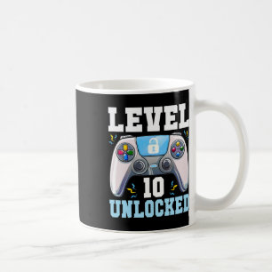 Mug 10 Jeu vidéo déverrouillé 10e Anniversaire Gamer B