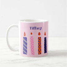 10 Jolies bougies d'anniversaire roses et violette