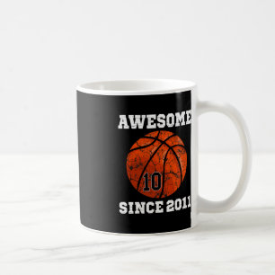 Mug 10e Anniversaire Basketball Lover Cadeau 10 ans V