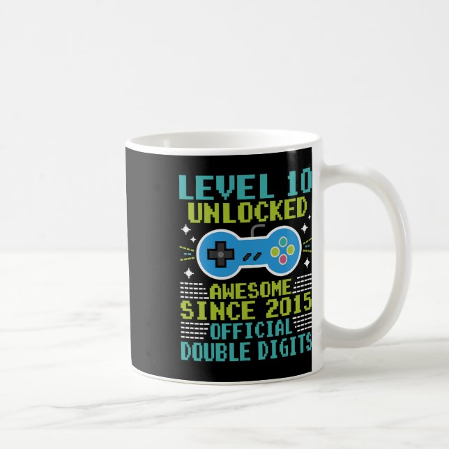 Mug 10e anniversaire garçons niveau 10 déverrouillé st (Droite)