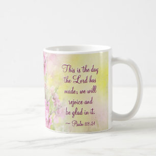 Mug 118:24 de psaume c'est le jour où le seigneur a