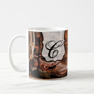 Mug  11 Oz. Botte de cow-boy à café Grotte Bois Rustiq