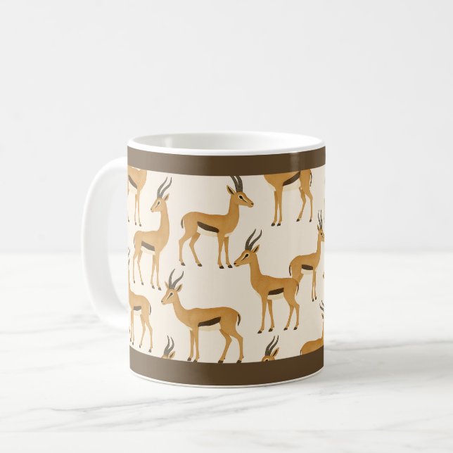 MUG  11 OZ. CAFÉ - "IMPRIMER GAZELLE" (Devant gauche)