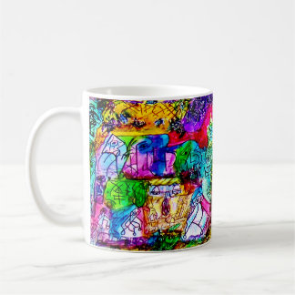 MUG 11 OZ—MUG DE CAFÉ D'ART ABSTRAIT COLORÉ