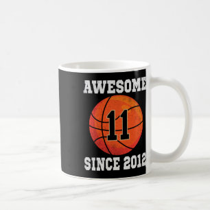 Mug 11e anniversaire Bysketbyll Lover 11 ans Vieux Vin