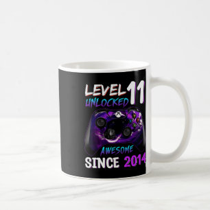 Mug 11e anniversaire garçon niveau 11 déverrouillé stu