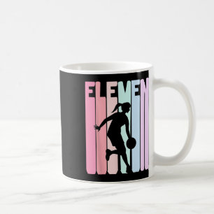 Mug 11e anniversaire Retro Bysketbyll Joueur 11 ans