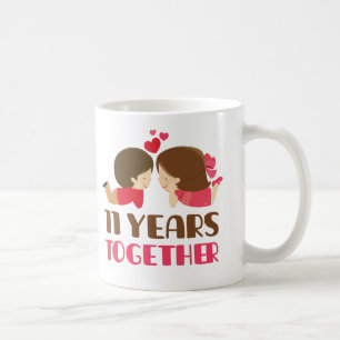 Mug 11ème Cadeau d'anniversaire pour elle
