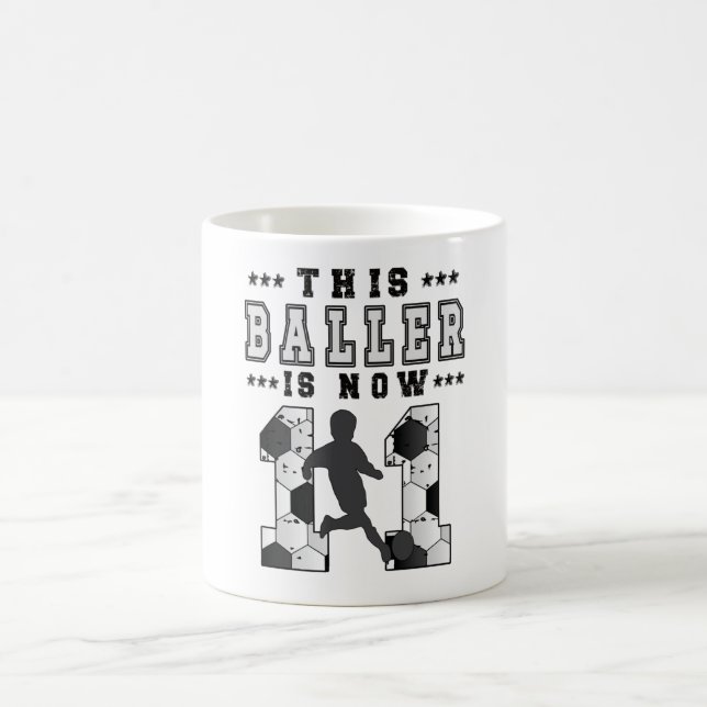 Mug 11th Birthday Gift Soccer Player 11 Year Old Boy (Centre)