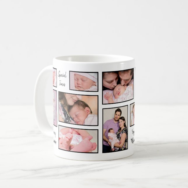 Mug 12 Collage De Photo Faisant Des Souvenirs Citation (Devant gauche)