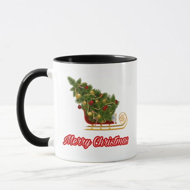 Mug 12.Ho Ho Ho Père Noël rire visage joyeux Noël (Gauche)