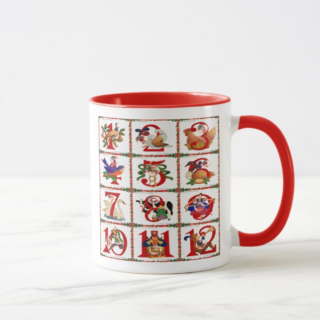 Mug 12 Jours D'Impression De La Boue De Noël (Droite)