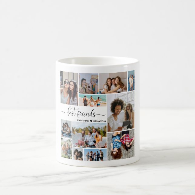 Mug 12 Photo Collage Best Friends Ajouter Vos Noms (Centre)