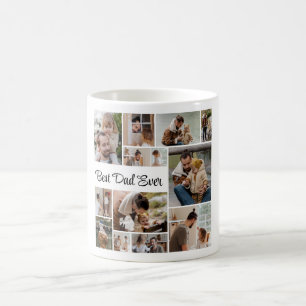 Mug 12 Photo Collage Meilleur Papa Jamais