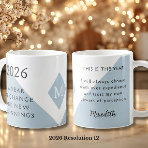 Mug 12. Résolution du Nouvel An pour 2026 Année de Cha