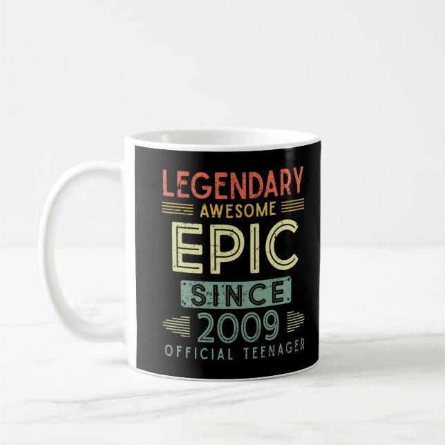 Mug 13e anniversaire Légendaire 2009 Adolescent offici (Gauche)