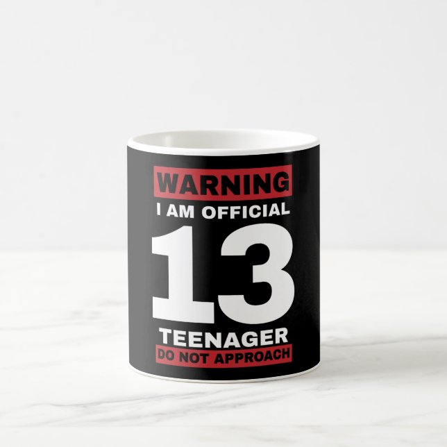 Mug 13e anniversaire officiellement adolescent 13 ans (Centre)