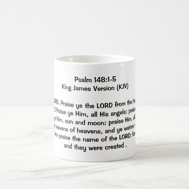 Mug 148:1 de psaume - 5 (Centre)