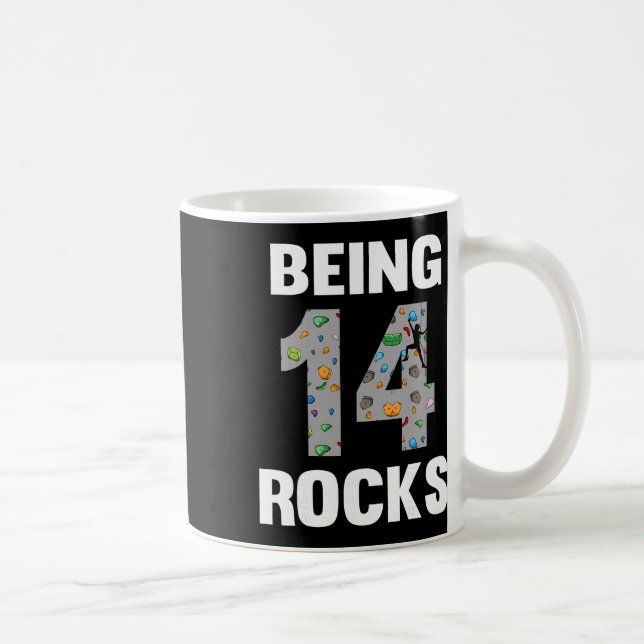 Mug 14 Year Old Rock Climber Birthday 14th Climber Bei (Droite)