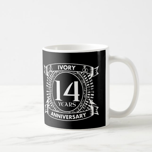 Mug 14E anniversaire de l'IVORY mariage (Droite)