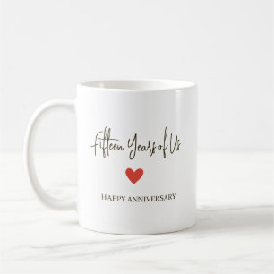 Mug 15e Anniversaire – Quinze Ans Ensemble
