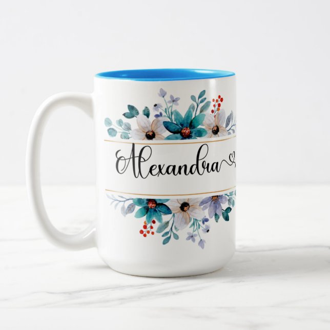 Mug 15oz d'Alexandra (voir plus d'options) (Gauche)