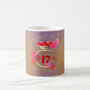Mug 17e Anniversaire du Mariage Carnelian Ring