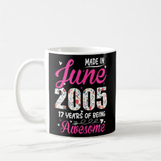Mug 17e anniversaire stupéfiant depuis juin 2005 Flora