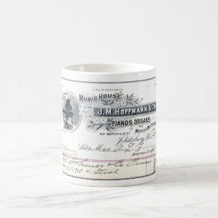 Mug 1898 ORNATE tête d'affiche pour PIANOS ET ORGANS